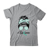 Dysautonomia Awareness Messy Bun Warrior Believe Shirt & Tank Top | siriusteestore