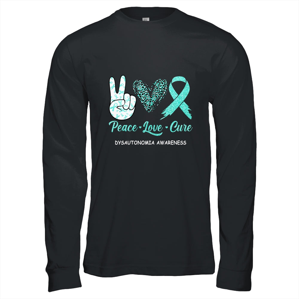 Dysautonomia Awareness Peace Love Cure Leopard Shirt & Hoodie | siriusteestore
