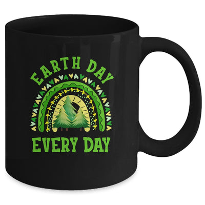 Earth Day Everyday Rainbow Pine Tree Design Earth Day Mug | siriusteestore