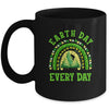 Earth Day Everyday Rainbow Pine Tree Design Earth Day Mug | siriusteestore