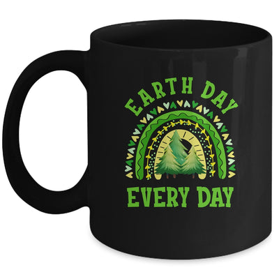 Earth Day Everyday Rainbow Pine Tree Design Earth Day Mug | siriusteestore