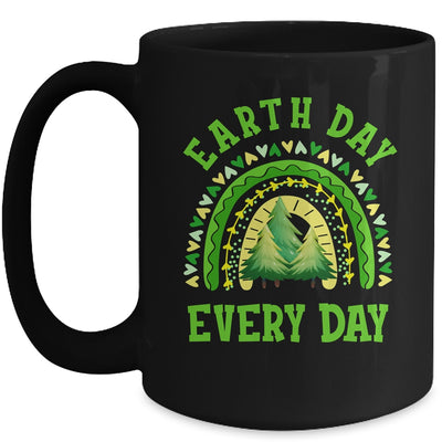 Earth Day Everyday Rainbow Pine Tree Design Earth Day Mug | siriusteestore