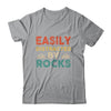 Easily Distracted By Rocks Geologist Student Teacher Retro Shirt & Hoodie | siriusteestore