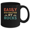 Easily Distracted By Rocks Geologist Student Teacher Retro Mug | siriusteestore