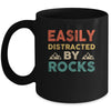 Easily Distracted By Rocks Geologist Student Teacher Retro Mug | siriusteestore