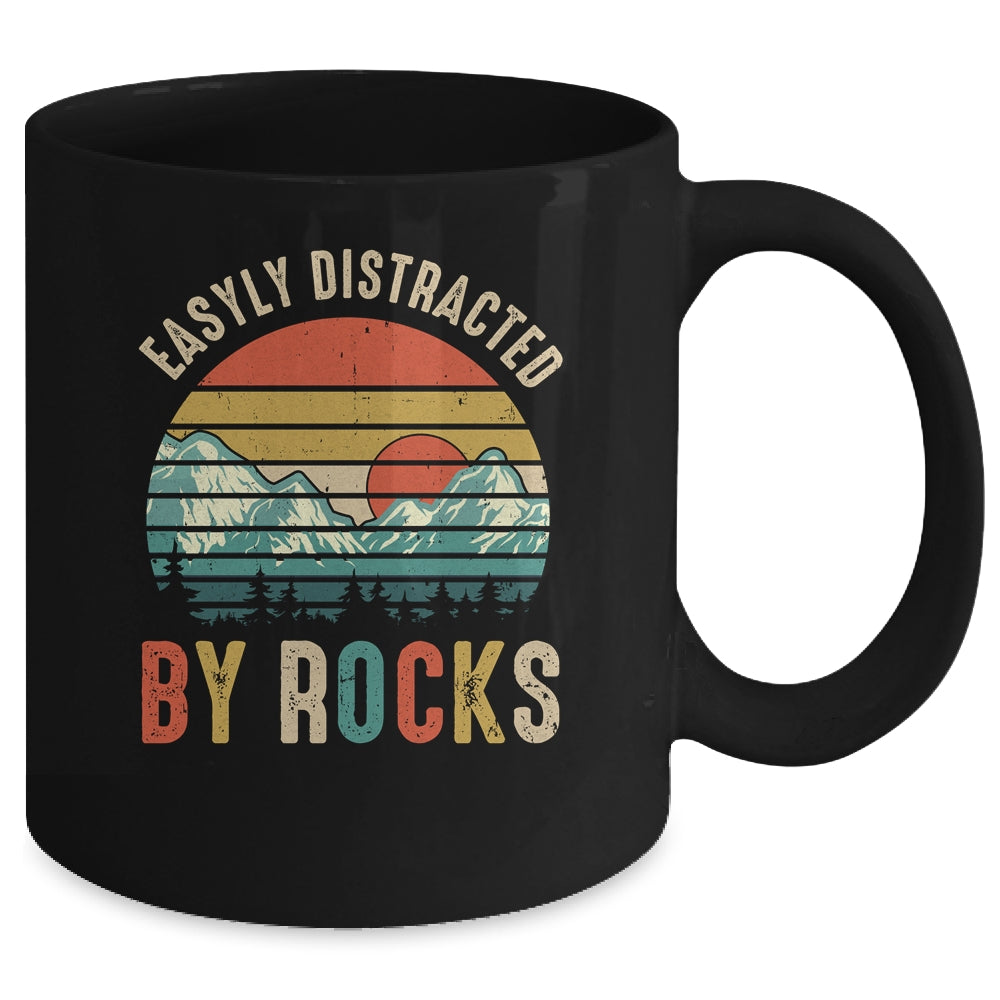 Easily Distracted By Rocks Geology Collecting Lovers Vintage Mug | siriusteestore