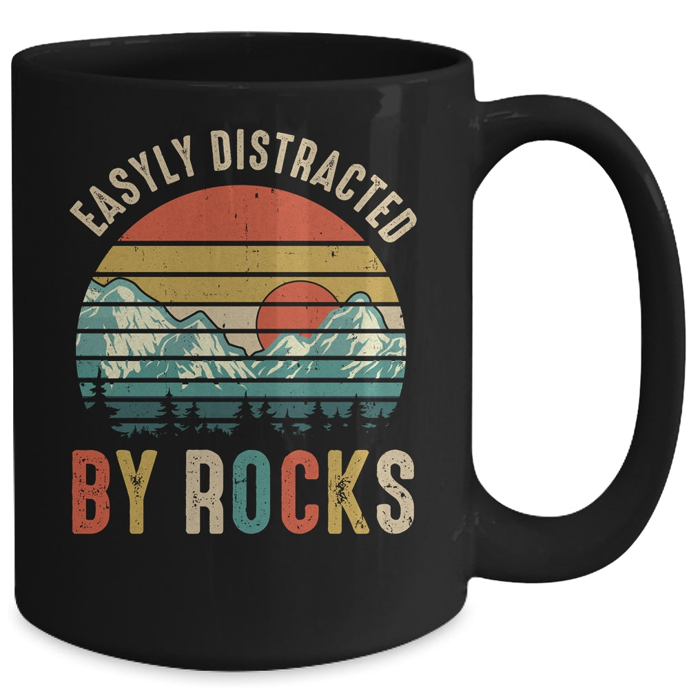 Easily Distracted By Rocks Geology Collecting Lovers Vintage Mug | siriusteestore