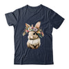 Easter Bunny Rabbit Women Happy Bunny Flower Graphic Girls Shirt & Tank Top | siriusteestore