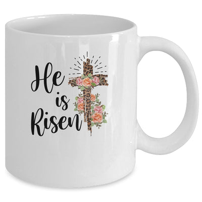 Easter Day For Christian Teen Girls Mom He Is Risen Leopard Mug | siriusteestore