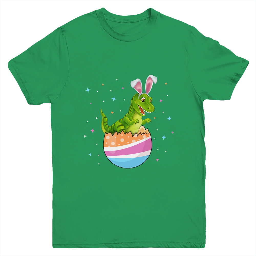 Easter Dinosaur Funny T Rex Bunny Egg Cute Boys Girls Kids Youth Shirt | siriusteestore