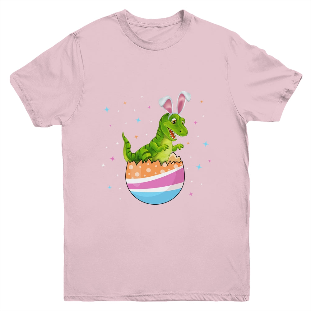 Easter Dinosaur Funny T Rex Bunny Egg Cute Boys Girls Kids Youth Shirt | siriusteestore