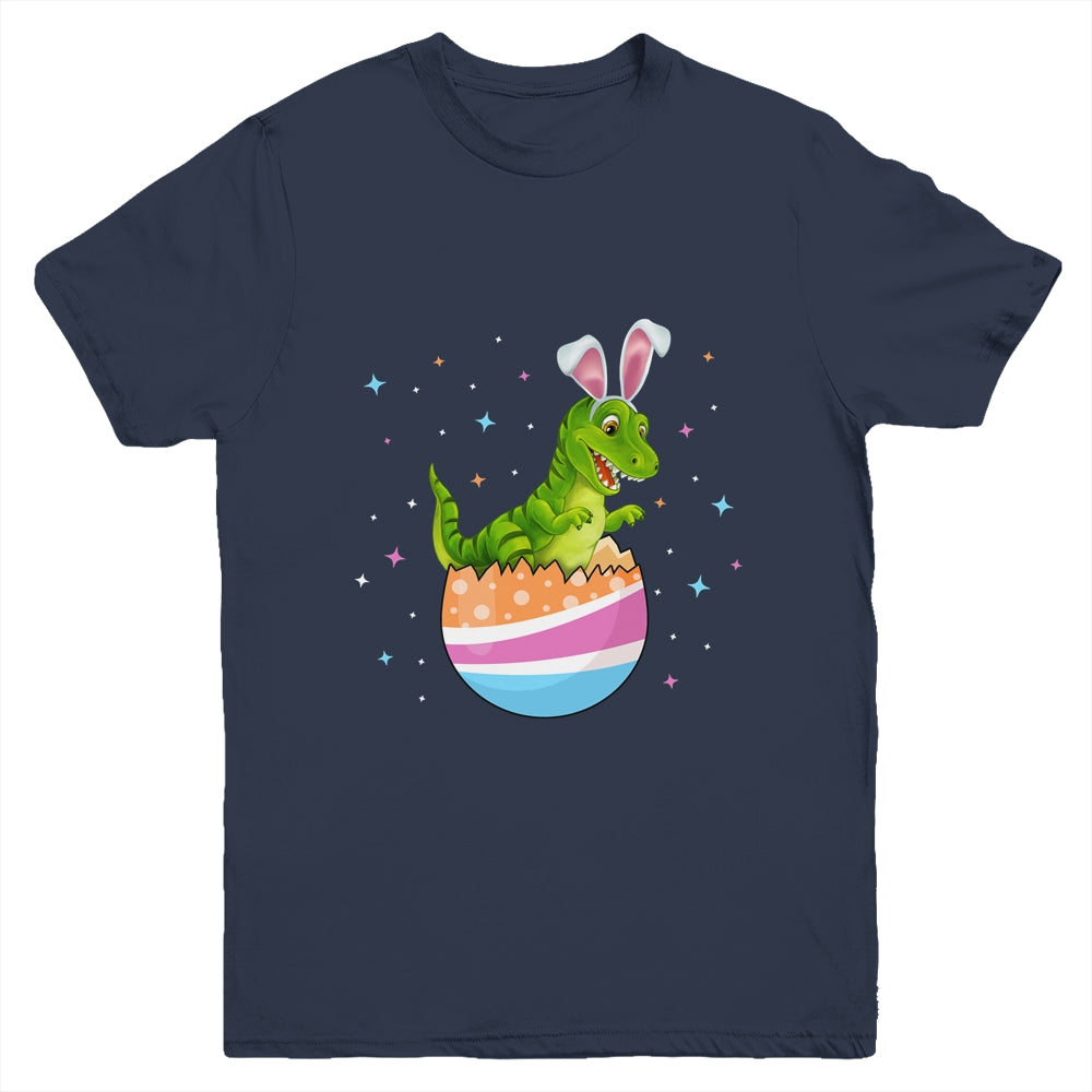 Easter Dinosaur Funny T Rex Bunny Egg Cute Boys Girls Kids Youth Shirt | siriusteestore