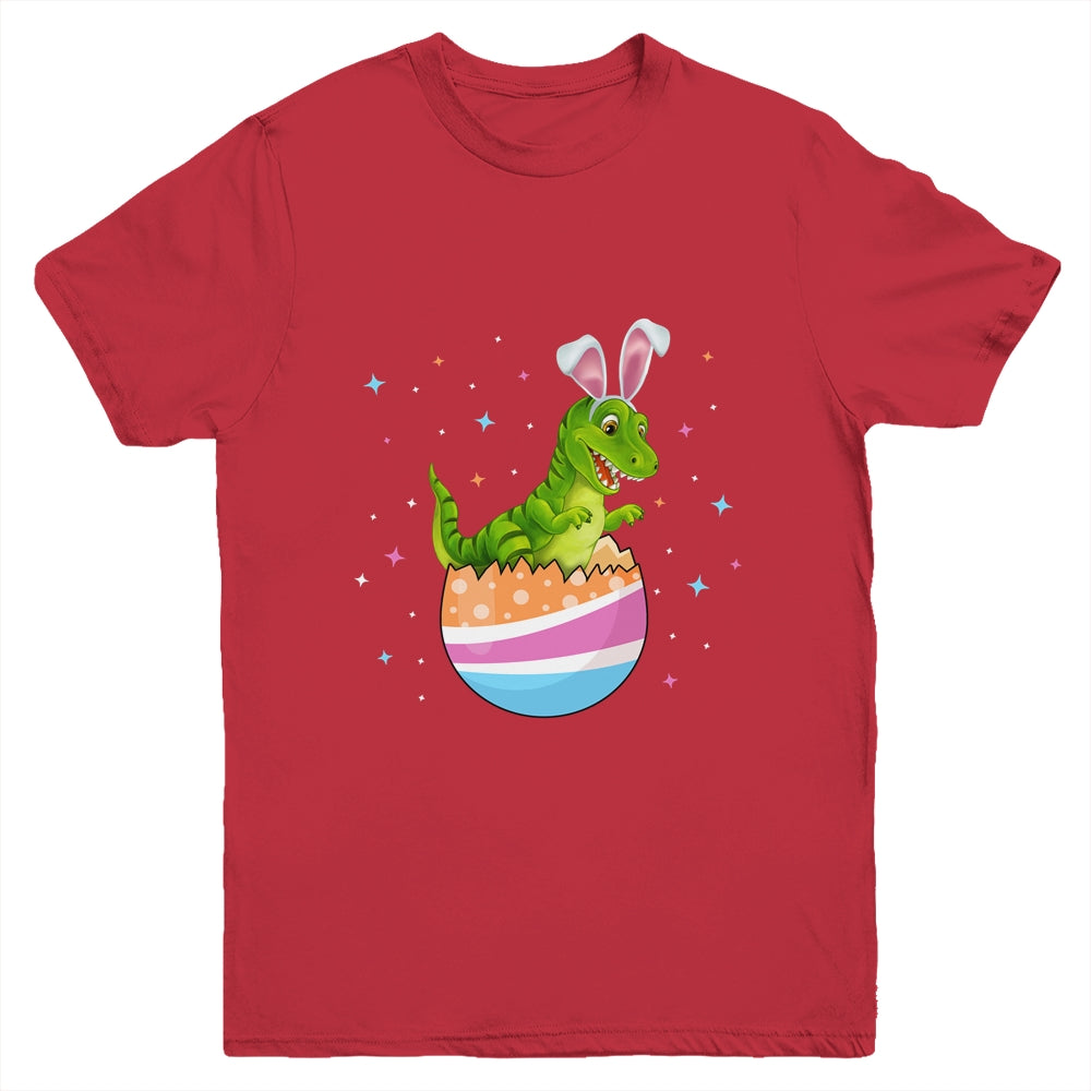 Easter Dinosaur Funny T Rex Bunny Egg Cute Boys Girls Kids Youth Shirt | siriusteestore
