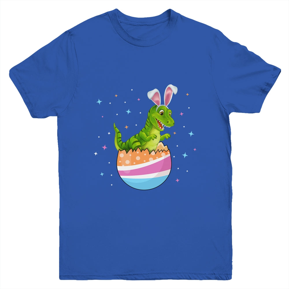 Easter Dinosaur Funny T Rex Bunny Egg Cute Boys Girls Kids Youth Shirt | siriusteestore