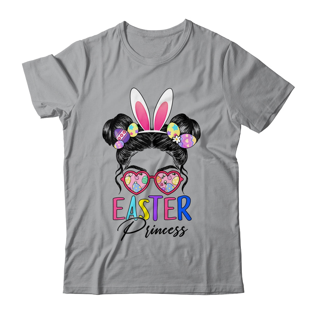 Easter Princess Bunny Messy Bun Cute Girls Teens Shirt & Hoodie | siriusteestore