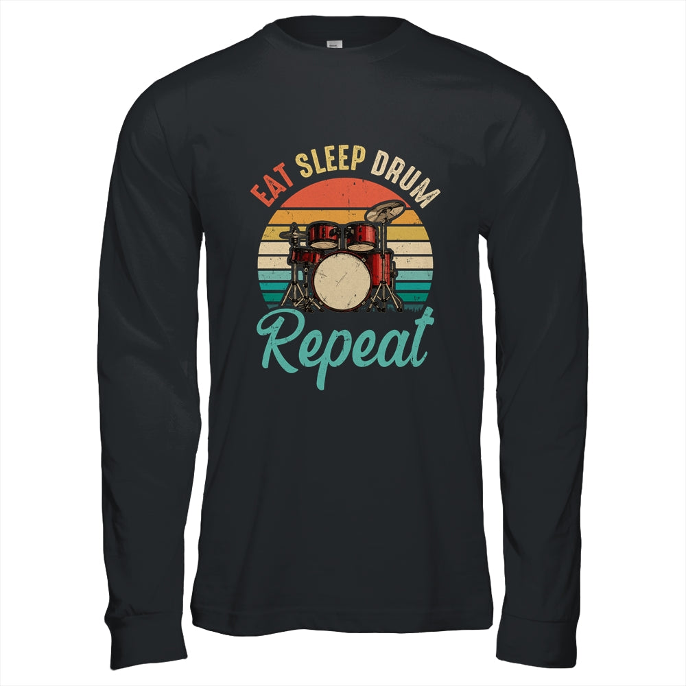 Eat Sleep Drum Repeat Drummer Drumming Band Lover Vintage Shirt & Hoodie | siriusteestore