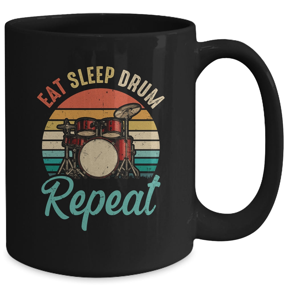 Eat Sleep Drum Repeat Drummer Drumming Band Lover Vintage Mug | siriusteestore