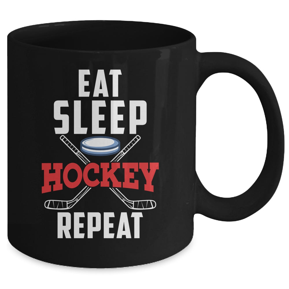 Eat Sleep Hockey Repeat For Hockey Player Mug | siriusteestore