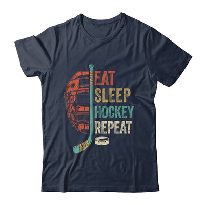 Eat Sleep Hockey Repeat Funny Retro Vintage Shirt & Hoodie | siriusteestore