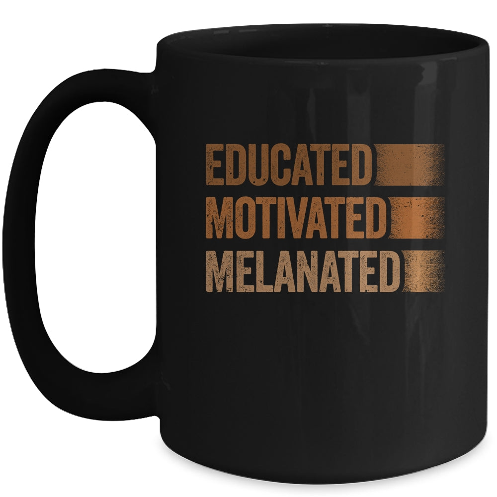 Educated Motivated Melanated Black History African Pride Mug | siriusteestore