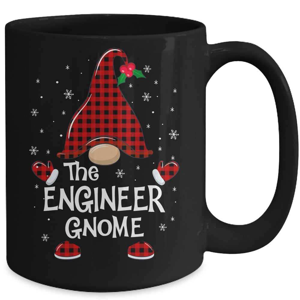 Engineer Gnome Buffalo Plaid Matching Christmas Pajama Gift Mug | siriusteestore