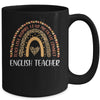 English Teacher Leopard Rainbow Mug | siriusteestore