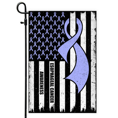 Esophageal Cancer Awareness America Flag Periwinkle Ribbon | siriusteestore