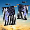 Esophageal Cancer Awareness America Flag Periwinkle Ribbon | siriusteestore