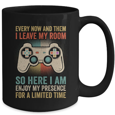 Every Now And Then I Leave My Room Funny Gaming Gamer Retro Mug | siriusteestore