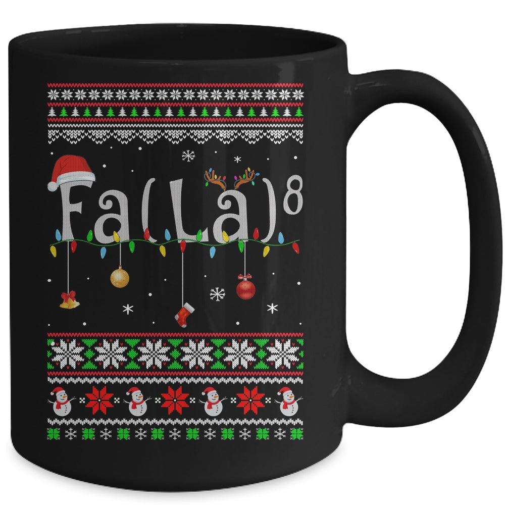 FA (LA)8 Funny Christmas Santa Fa La Math Ugly Xmas Mug | siriusteestore