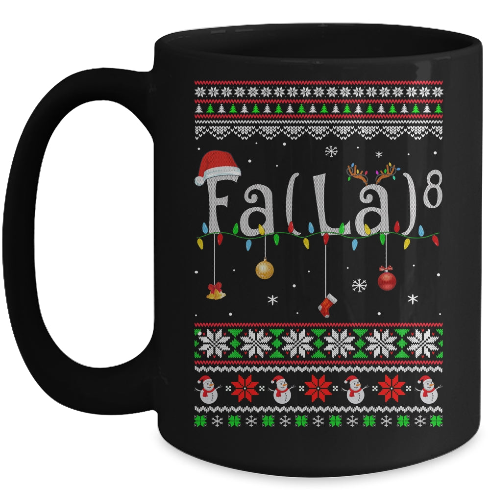 FA (LA)8 Funny Christmas Santa Fa La Math Ugly Xmas Mug | siriusteestore