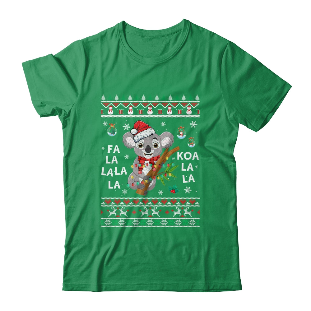 Fa La La Koala La La Cute Koala Bear Santa Christmas Koala Shirt & Sweatshirt | siriusteestore