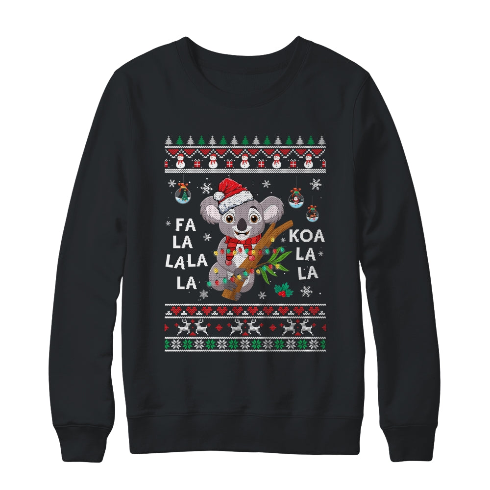 Fa La La Koala La La Cute Koala Bear Santa Christmas Koala Shirt & Sweatshirt | siriusteestore