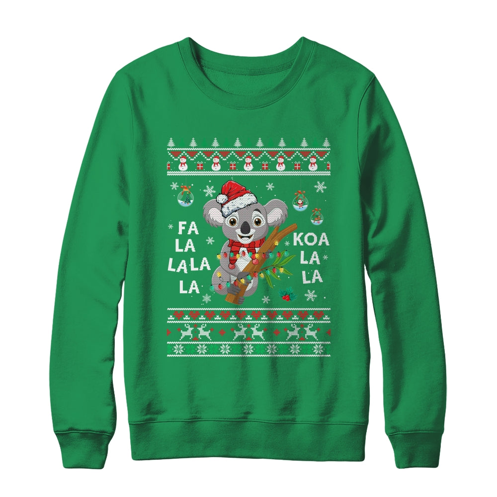 Fa La La Koala La La Cute Koala Bear Santa Christmas Koala Shirt & Sweatshirt | siriusteestore