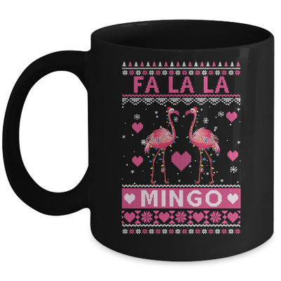 Fa La La La Mingo Flamingo Santa Pink Ugly Christmas Mug | siriusteestore