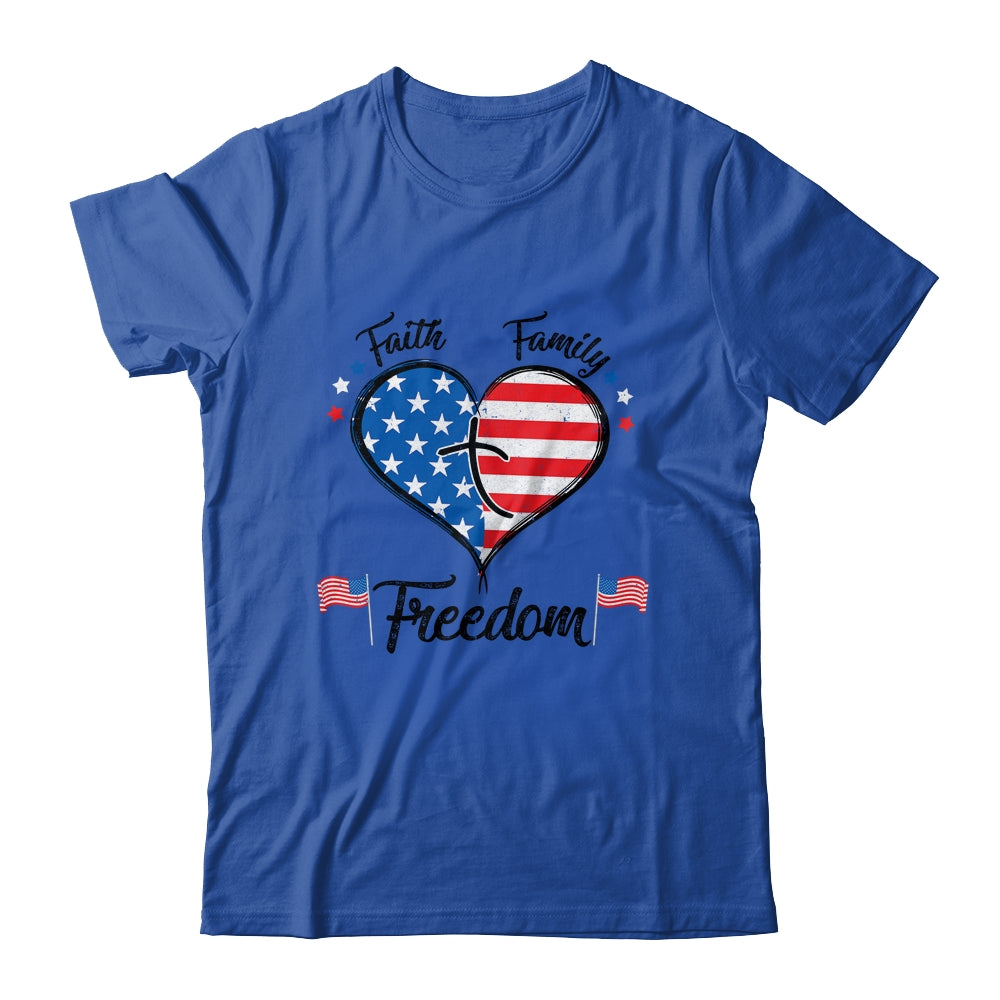 Faith Family Freedom Fourth Of July American Flag Patriotic Shirt & Tank Top | siriusteestore