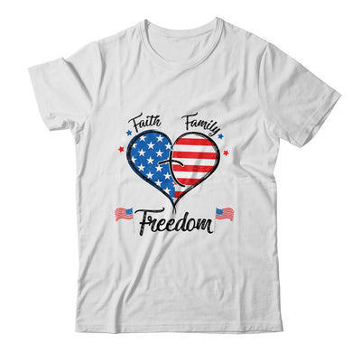 Faith Family Freedom Fourth Of July American Flag Patriotic Shirt & Tank Top | siriusteestore