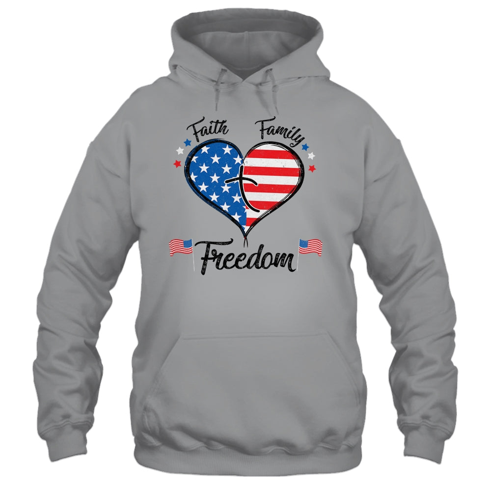 Faith Family Freedom Fourth Of July American Flag Patriotic Shirt & Tank Top | siriusteestore