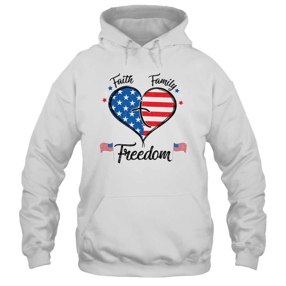 Faith Family Freedom Fourth Of July American Flag Patriotic Shirt & Tank Top | siriusteestore