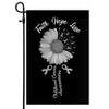 Faith Hope Love Brain Cancer Awareness Flag Daisy Flower Grey Ribbon | siriusteestore