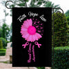 Faith Hope Love Breast Cancer Awareness Flag Daisy Flower Pink Ribbon | siriusteestore