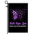 Faith Hope Love Butterfly Crohns Disease Awareness Flag Purple Ribbon | siriusteestore