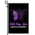 Faith Hope Love Butterfly Fibromyalgia Awareness Flag Purple Ribbon | siriusteestore