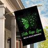 Faith Hope Love Butterfly Mental Health Awareness Flag Green Ribbon | siriusteestore