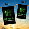 Faith Hope Love Butterfly Mental Health Awareness Flag Green Ribbon | siriusteestore