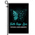 Faith Hope Love Butterfly Peritoneal Cancer Awareness Flag Teal Ribbon | siriusteestore