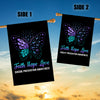 Faith Hope Love Butterfly Suicide Prevention Awareness Flag Teal and Purple Ribbon | siriusteestore