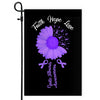 Faith Hope Love Cystic Fibrosis Awareness Flag Daisy Flower Purple Ribbon | siriusteestore