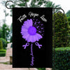 Faith Hope Love Epilepsy Awareness Flag Daisy Flower Purple Ribbon | siriusteestore