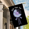 Faith Hope Love Esophageal Cancer Awareness Flag Daisy Flower Periwinkle Ribbon | siriusteestore